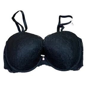 Victoria's Secret Black Lined Demi Lace Bra Women's Size 38DD NWT